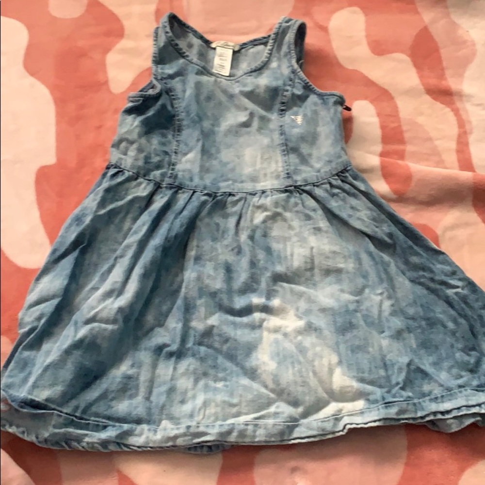 cute fake denim dress with zipper on the side